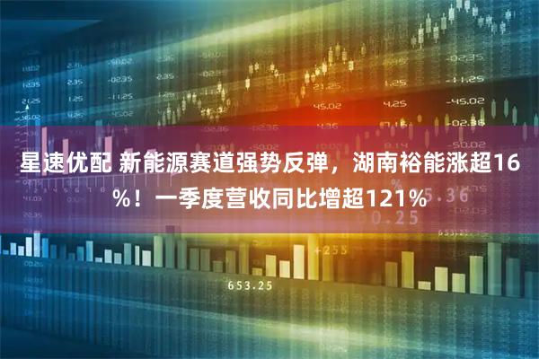 星速优配 新能源赛道强势反弹,湖南裕能涨超16%!一季度营收同比增超121%